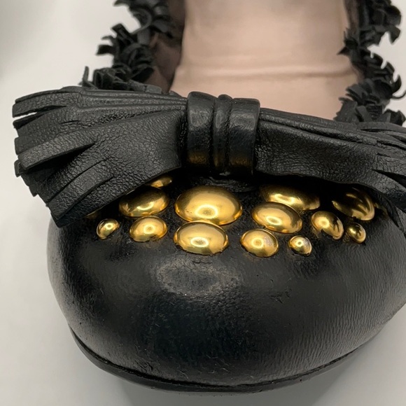 ♣️ Miu Miu ♣️ Black Lamb Leather Flats - Picture 15 of 15